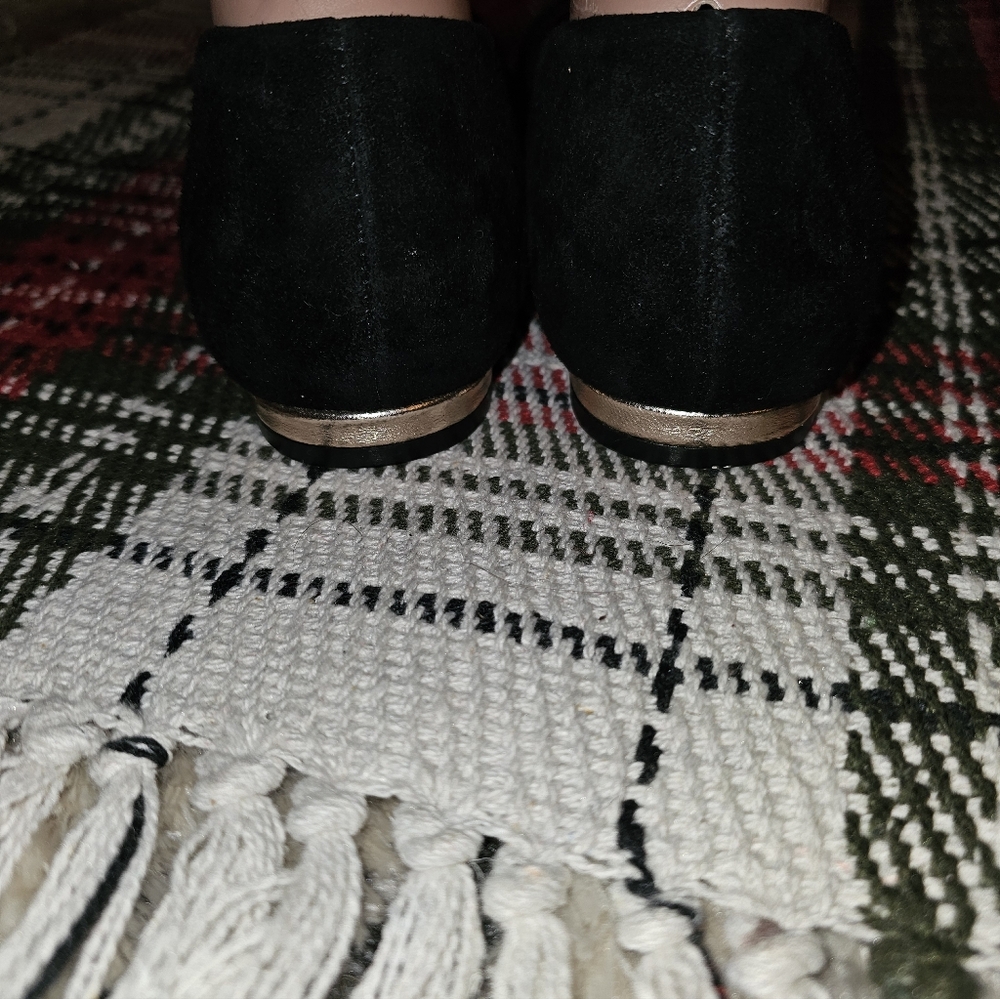 VIONIC 'Hannah Jewel' Black Suede Ballet Flats 9.5 (3rd Pic is Stock Photo) - Picture 4 of 5